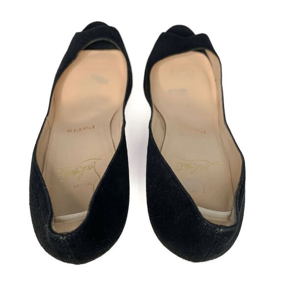 Christian Louboutin Black Peep Toe Heels - Picture 7 of 10